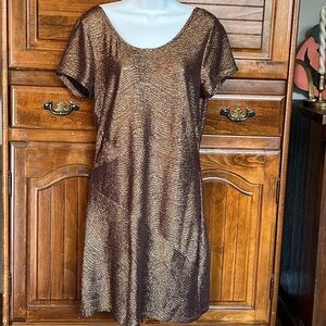 Free People Dress sz L women’s, metallic shimmery party holiday